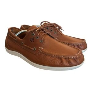 SAS Shoes Mens 12W Brown Decksider Lace Up Boat Tripad Comfort Moc Toe USA